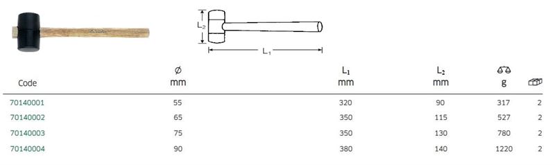 10940 65 RUBBER COMPOSITION HAMMER                 