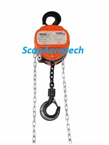 STD-1095 Chain Hoist 10m (30ft) 1.0T CE incl. Proof Load    
