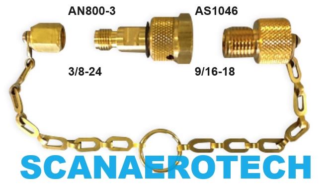 Oxygen Transfill Adapter AN800-3 TO AS1046 Scott fitting             