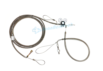 2 BOTTLE BS341 NO3 OXYGEN LIGHT VERSION REGULATOR KIT 2900PSI AN800-3 (UK)