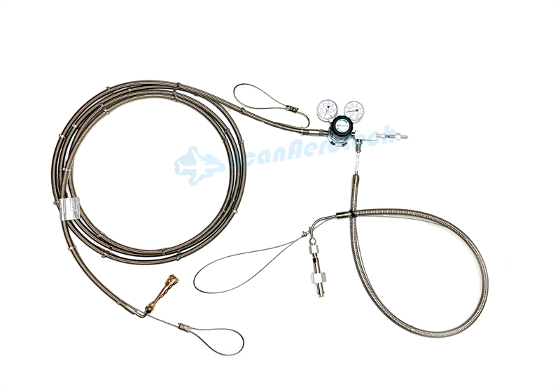 2 BOTTLE BS341 NO3 OXYGEN LIGHT VERSION REGULATOR KIT 2900PSI AN800-3 (UK)