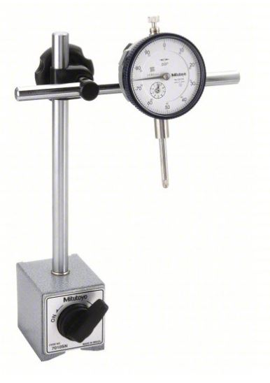 MITUTOYO DIAL INDICATOR WITH MAGNETIC BASE HOLDER