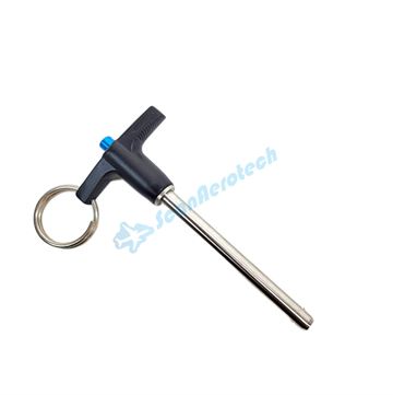 CL-4-BLPT-2.50-S  Stainless Steel Ball Lock Pins (T Handle) Ø1/4" - GRIP 2,5"