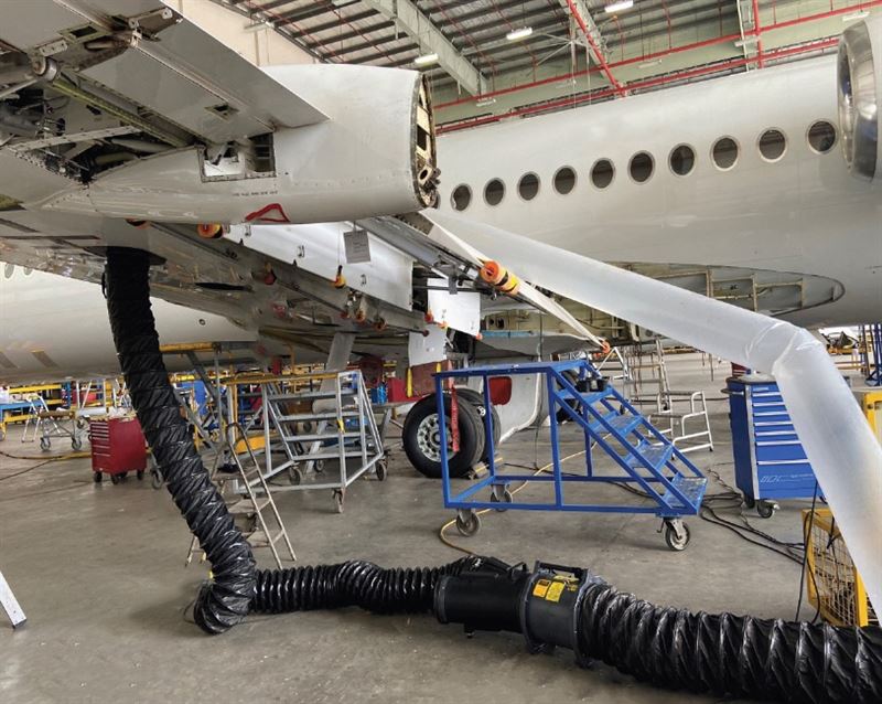 AIRCRAFT FUEL TANK VENTILATION KIT - 230V/60HZ 300MM ATEX BLOWER