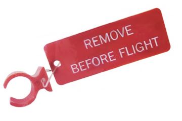 CIRCUIT BREAKER LOCKOUT RING - REMOVE BEFORE FLIGHT