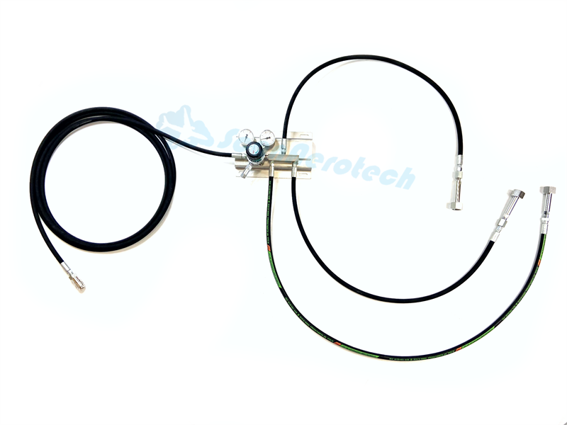 3 BOTTLE TIPO-C (21,8x1/14) LP (400PSI) N2 REGULATOR KIT (ES)
