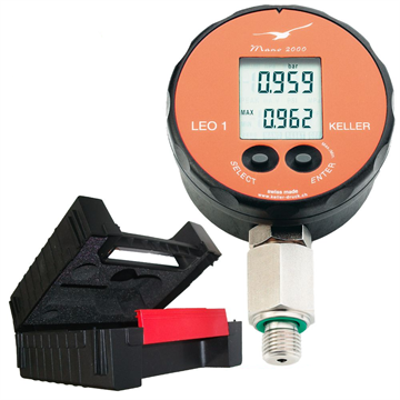 -1 to 3 BAR Digital Pressure Gauge 1/4'' Bottom Connection LEO1