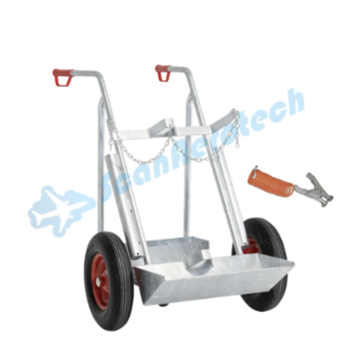 2 BOTTLE OXYGEN HANDCART - INCL. GROUNDING WIRE